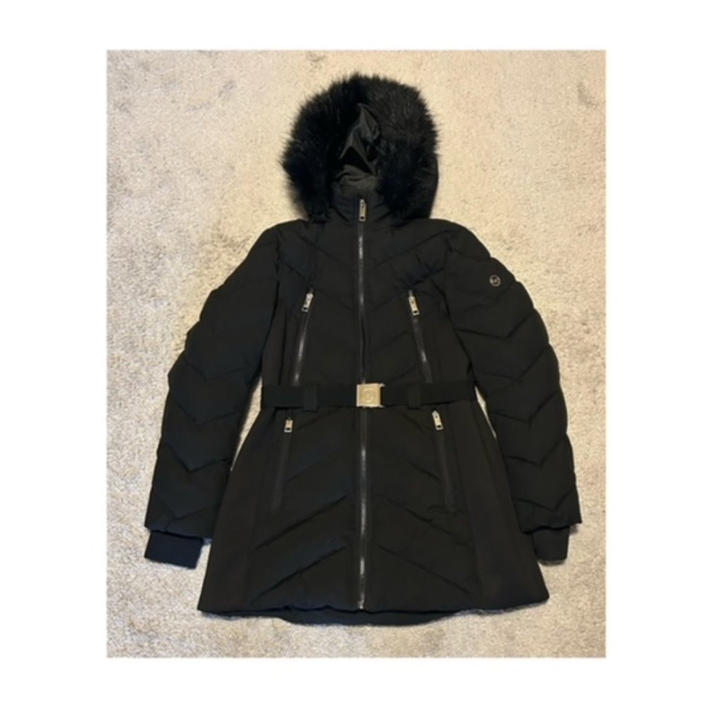 MICHAEL Michael Kors Women's Hooded, Belted Down Puffer Jacket